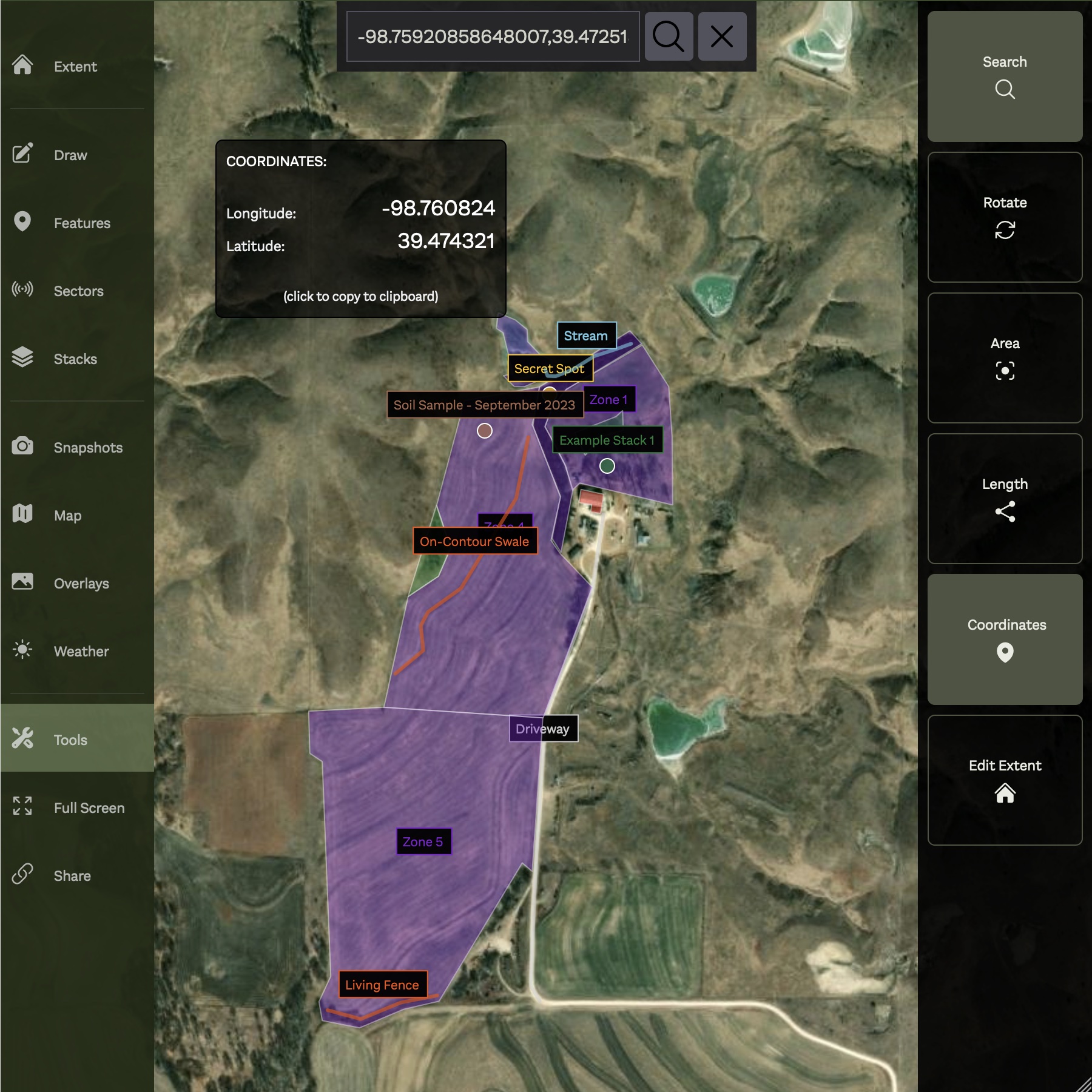 Maps - Coordinates Tool