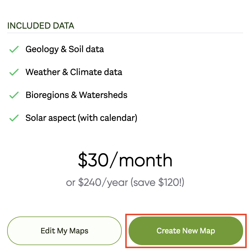 Maps - Create Map button