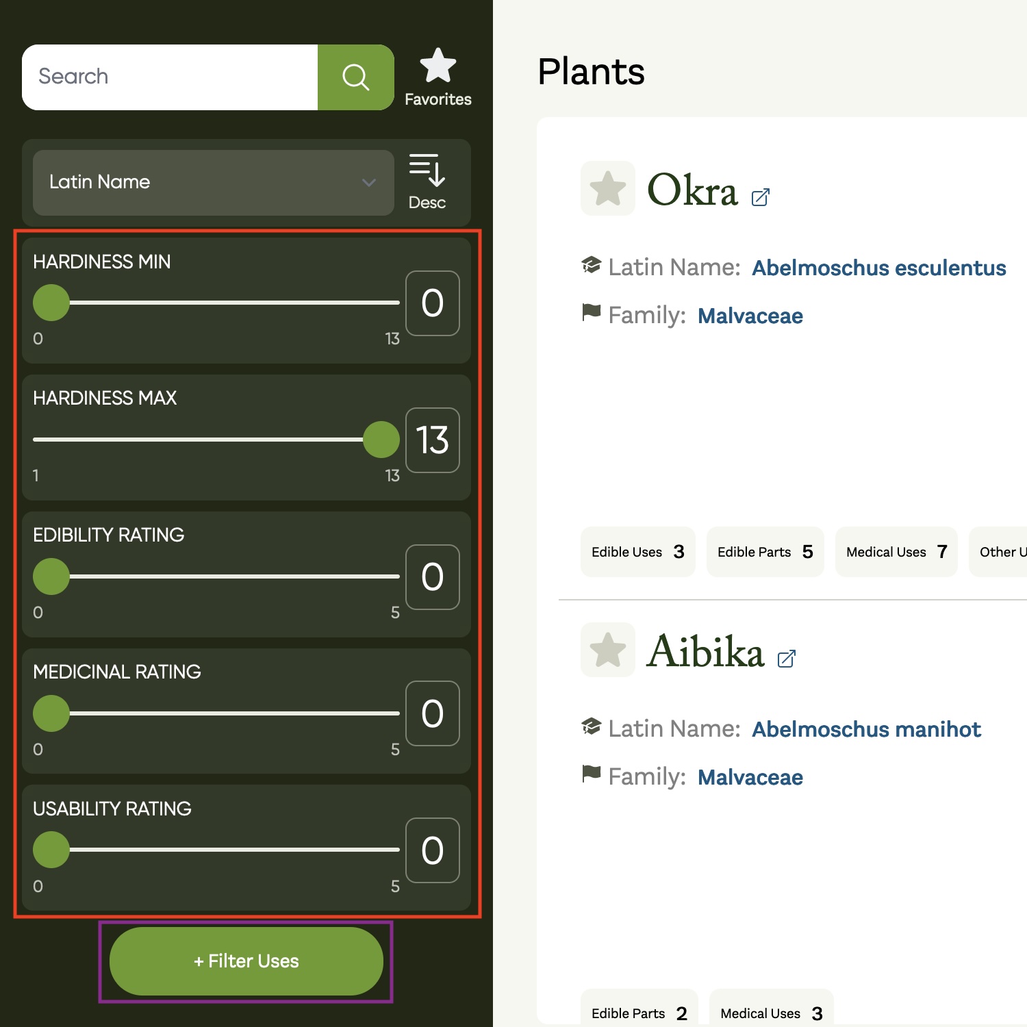 Plant - Filters