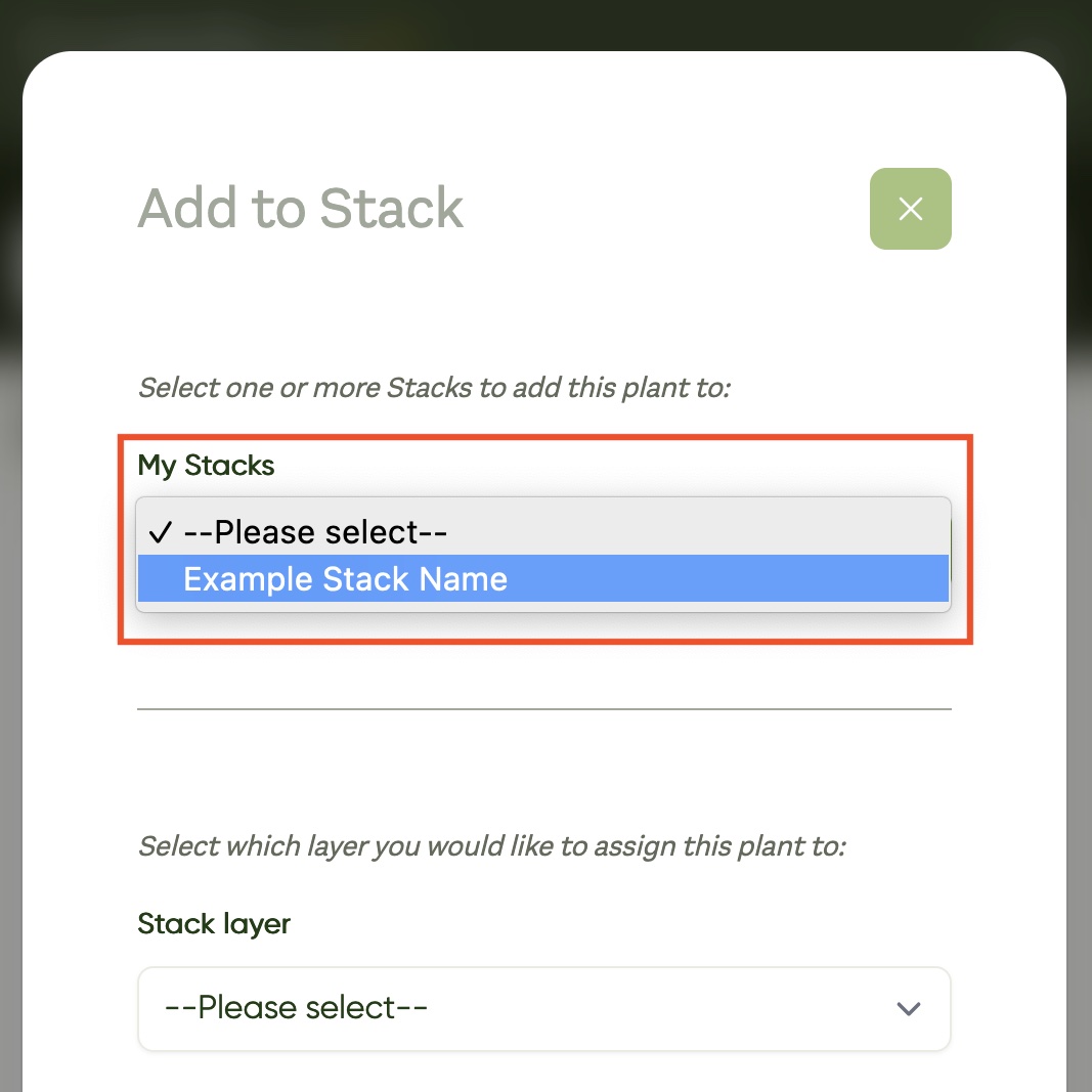 Stack - Select Stacks